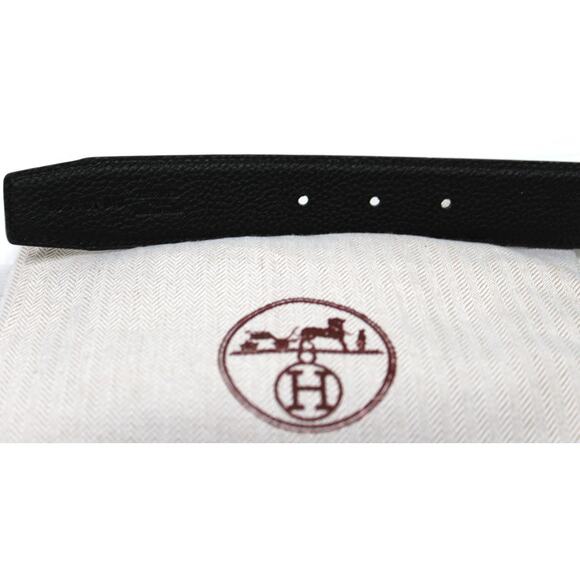 Hermes Constance H Buckle Belt Black Leather Size 85 Palladium - Picture 8 of 9